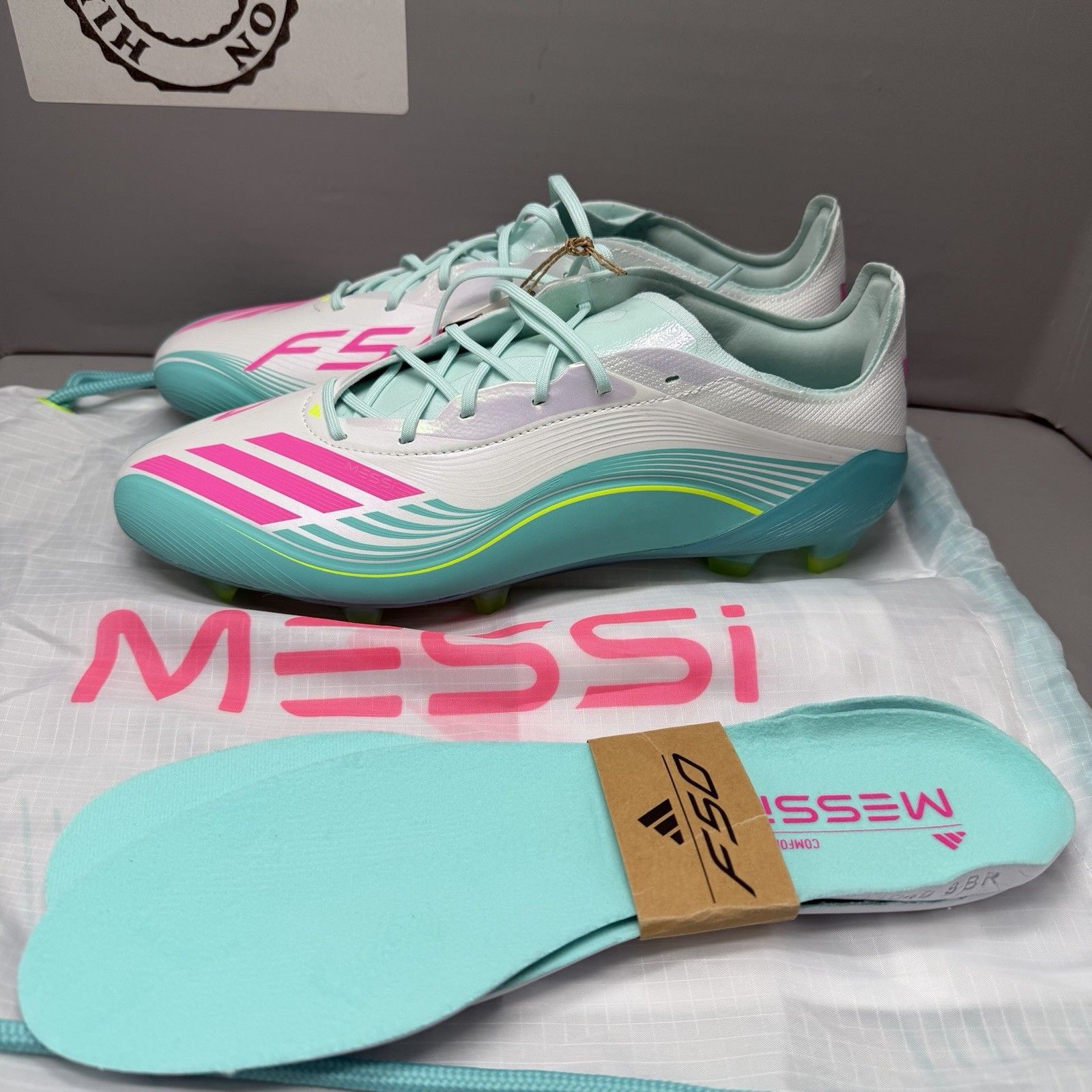Adidas F50 Messi Elite Fg Aurora Radiante Soccer Cleats Men’s Size 8.5 Jq0927